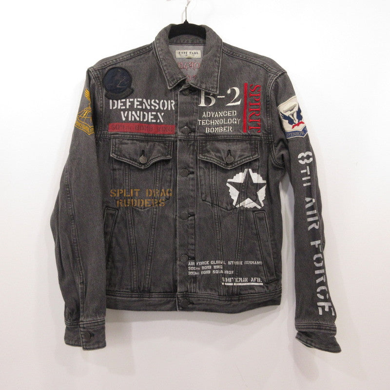 AVIREX | アヴィレックス B-2 IMPACT DENIM JACKET デニム 6102134 ブラック サイズ：M【姫路東店】