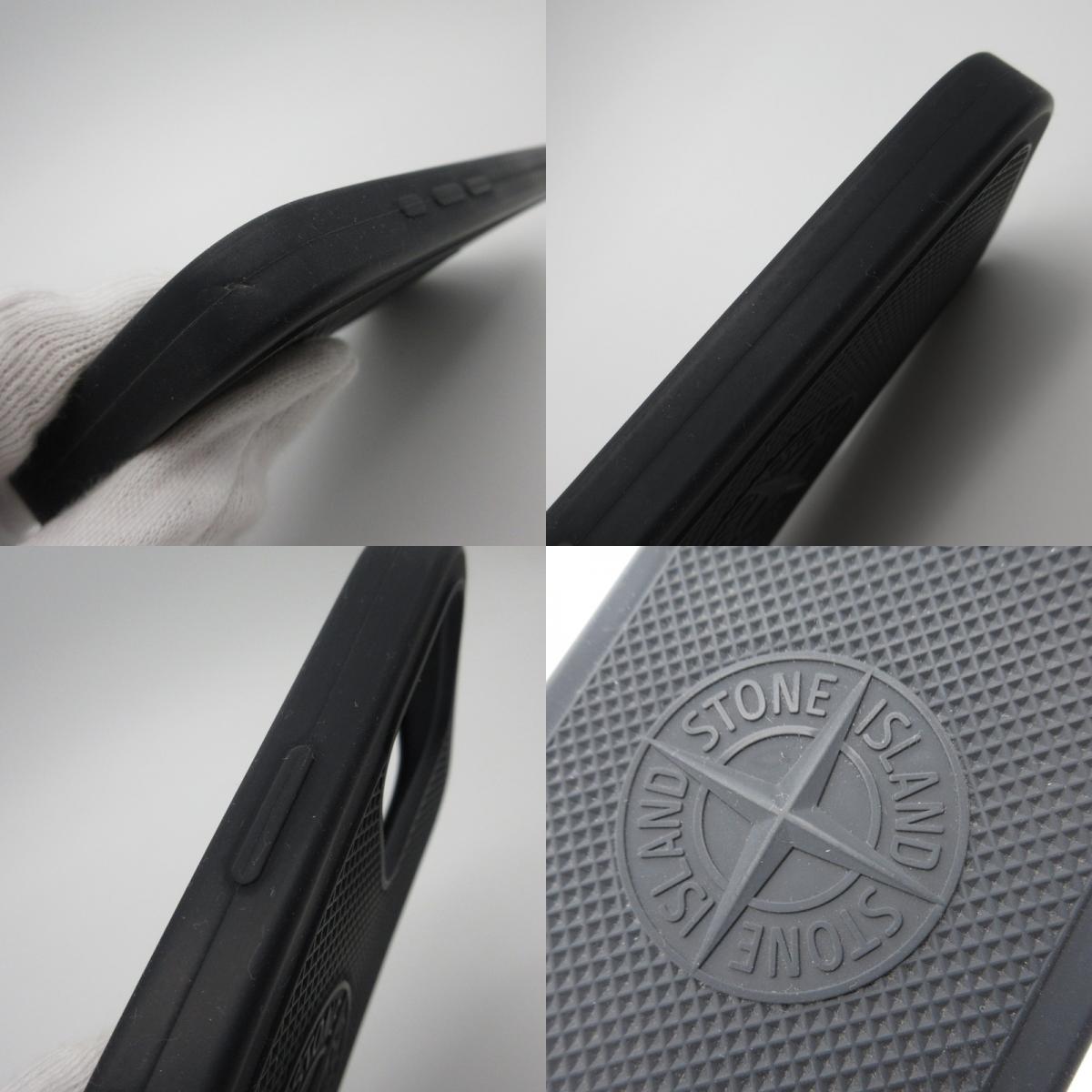 STONE ISLAND | ストーンアイランド RUBBERISED SILICONE その他小物 9500009 iPhone 16 Pro スマホ・携帯ケース ブラック【姫路東店】