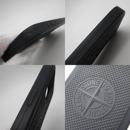 STONE ISLAND | ストーンアイランド RUBBERISED SILICONE その他小物 9500009 iPhone 16 Pro スマホ・携帯ケース ブラック【姫路東店】