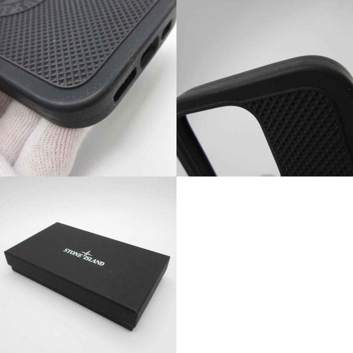 STONE ISLAND | ストーンアイランド RUBBERISED SILICONE その他小物 9500009 iPhone 16 Pro スマホ・携帯ケース ブラック【姫路東店】