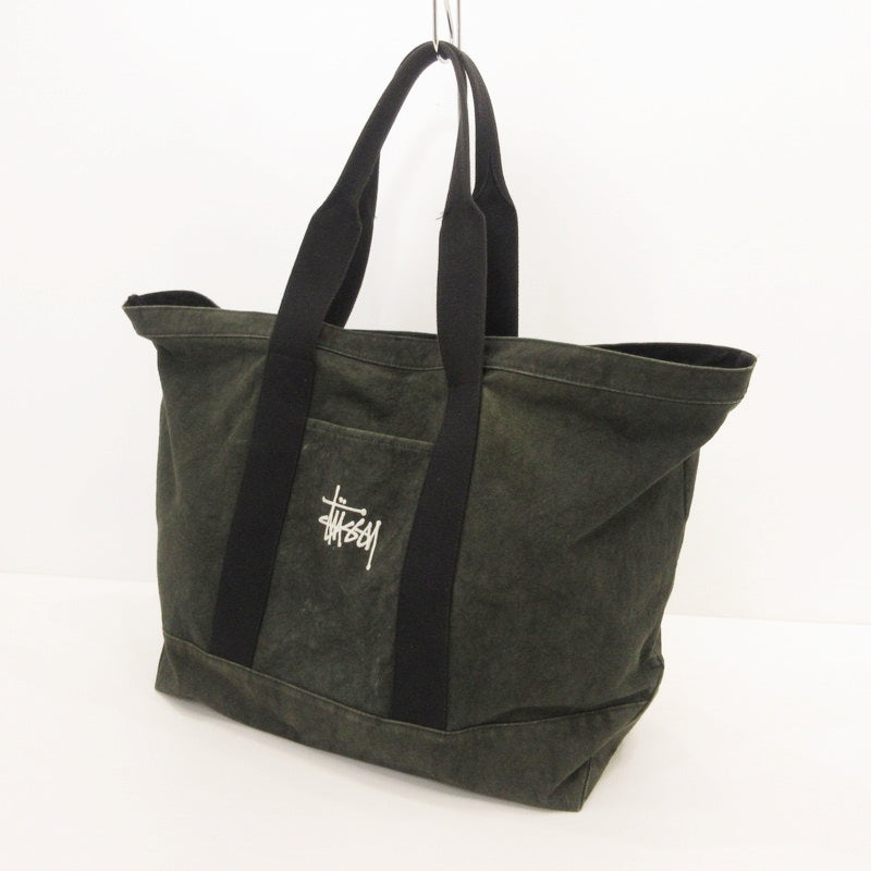 STUSSY | ステューシー CANVAS EXTRA LARGE TOTE トートバッグ ブラック【姫路東店】