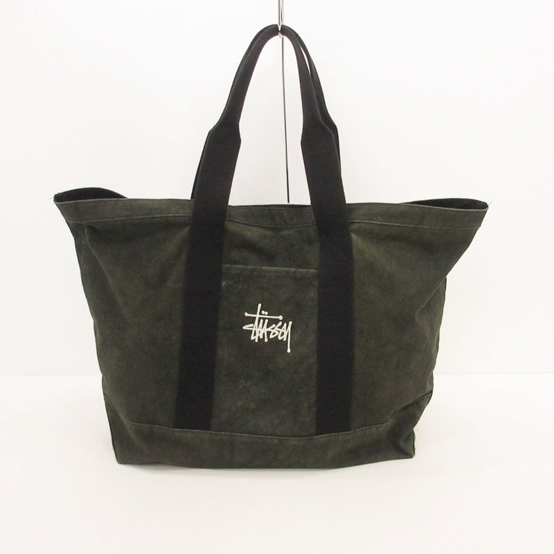 STUSSY | ステューシー CANVAS EXTRA LARGE TOTE トートバッグ ブラック【姫路東店】