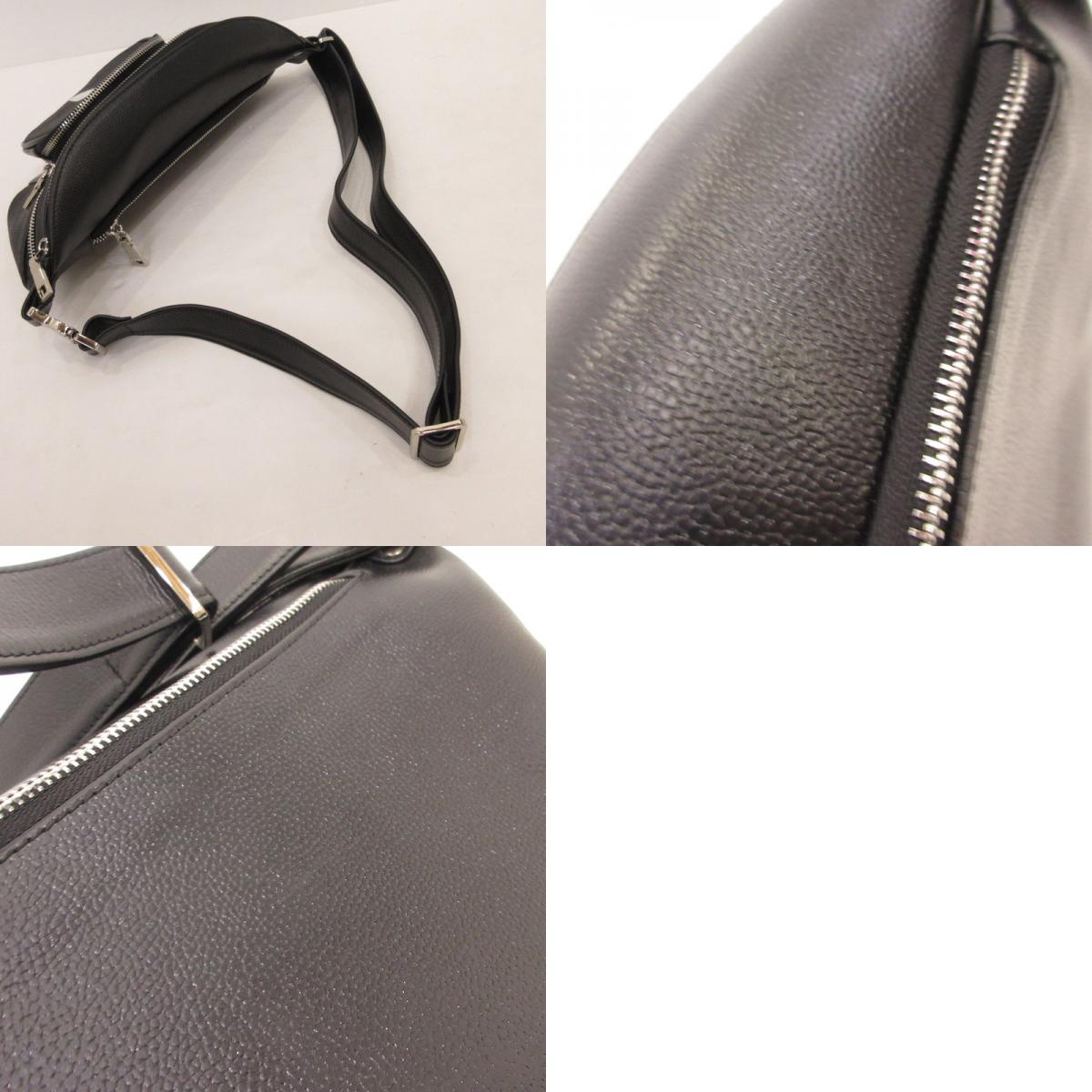 ウエストバッグ エイ革 ブラック【姫路東店】