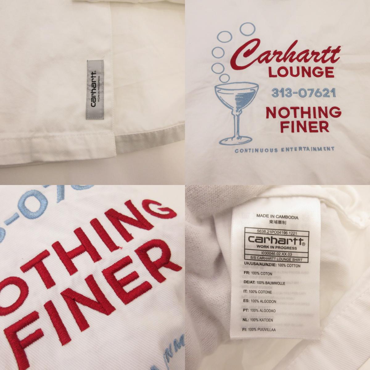 Carhartt WIP | カーハートダブリューアイピー S/S Carhartt Lounge Shirt 半袖シャツ I030046 ホワイト サイズ：S【姫路東店】