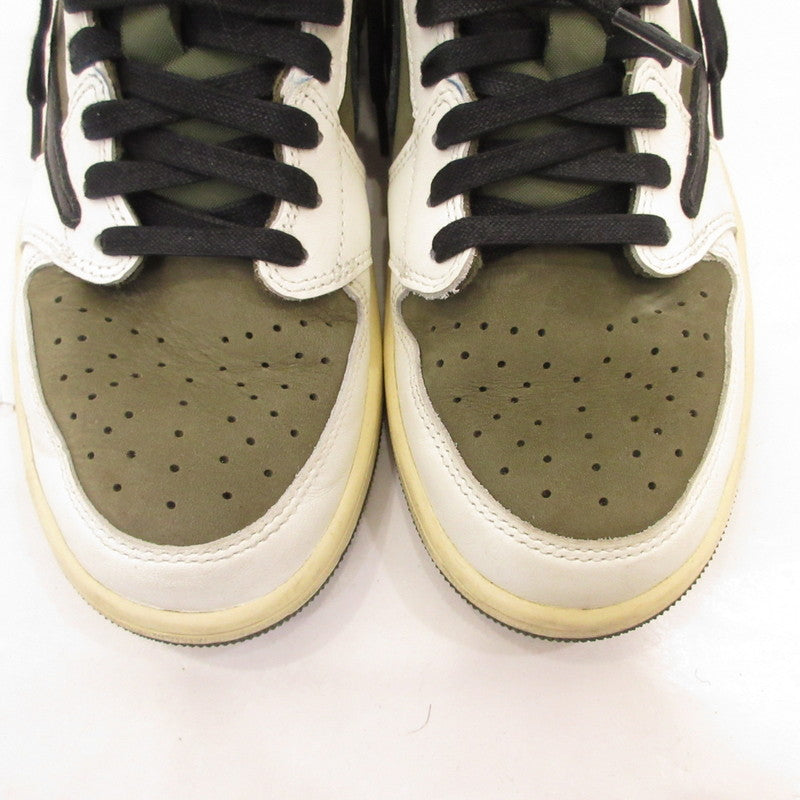 NIKE | ナイキ×Travis Scott AIR JORDAN 1 LOW OG SP REVERSE OLIVE スニーカー DM7866-200 オリーブ【姫路東店】