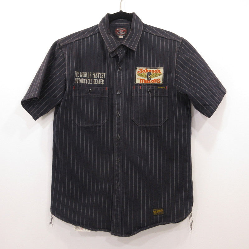 TOYS McCOY | トイズマッコイ ストライプ ヘリンボーンワークシャツ 半袖シャツ ｻｲｽﾞ:16【姫路東店】