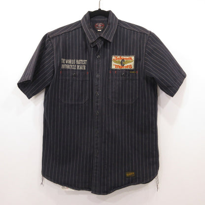 TOYS McCOY | トイズマッコイ ストライプ ヘリンボーンワークシャツ 半袖シャツ ｻｲｽﾞ:16【姫路東店】