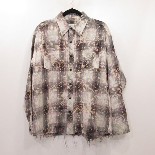 MIYAGIHIDETAKA | ミヤギヒデタカ Rafu075 Bleached Shirt 長袖シャツ サイズ：L【姫路東店】