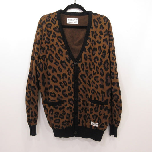 WACKOMARIA | ワコマリア LEOPARD JACQUARD CARDIGAN カーディガン ブラウン サイズ：M【姫路東店】