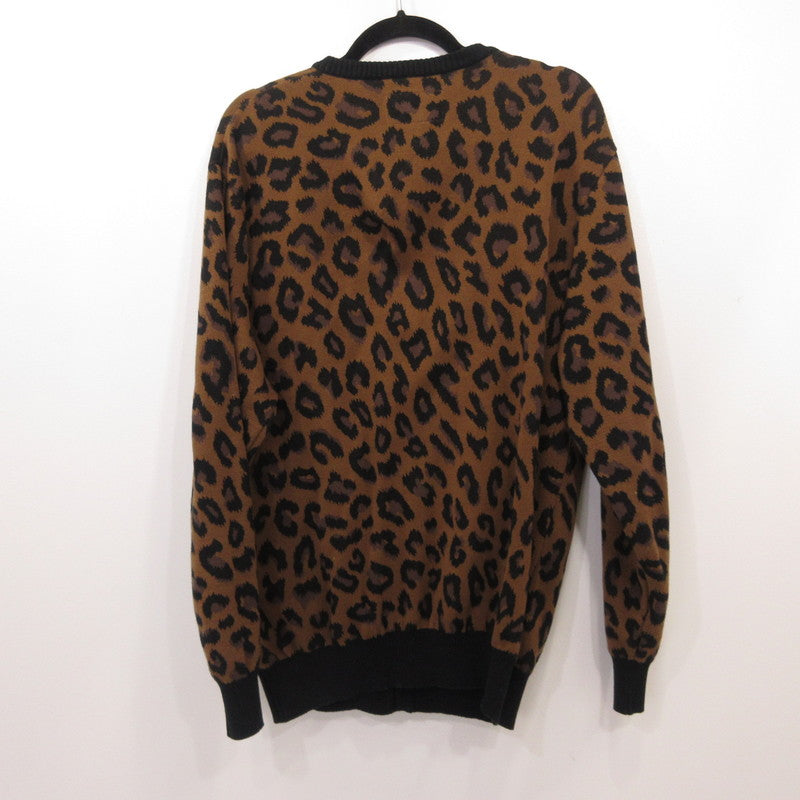 WACKOMARIA | ワコマリア LEOPARD JACQUARD CARDIGAN カーディガン ブラウン サイズ：M【姫路東店】