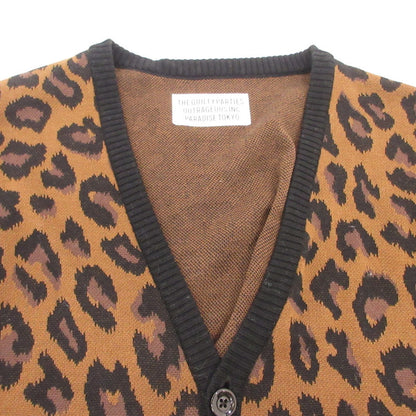 WACKOMARIA | ワコマリア LEOPARD JACQUARD CARDIGAN カーディガン ブラウン サイズ：M【姫路東店】