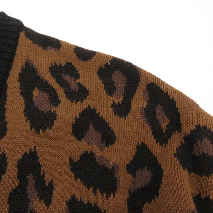 WACKOMARIA | ワコマリア LEOPARD JACQUARD CARDIGAN カーディガン ブラウン サイズ：M【姫路東店】