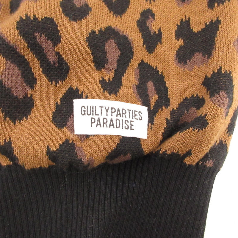 WACKOMARIA | ワコマリア LEOPARD JACQUARD CARDIGAN カーディガン ブラウン サイズ：M【姫路東店】