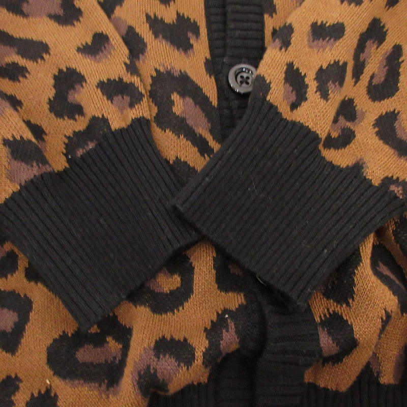 WACKOMARIA | ワコマリア LEOPARD JACQUARD CARDIGAN カーディガン ブラウン サイズ：M【姫路東店】
