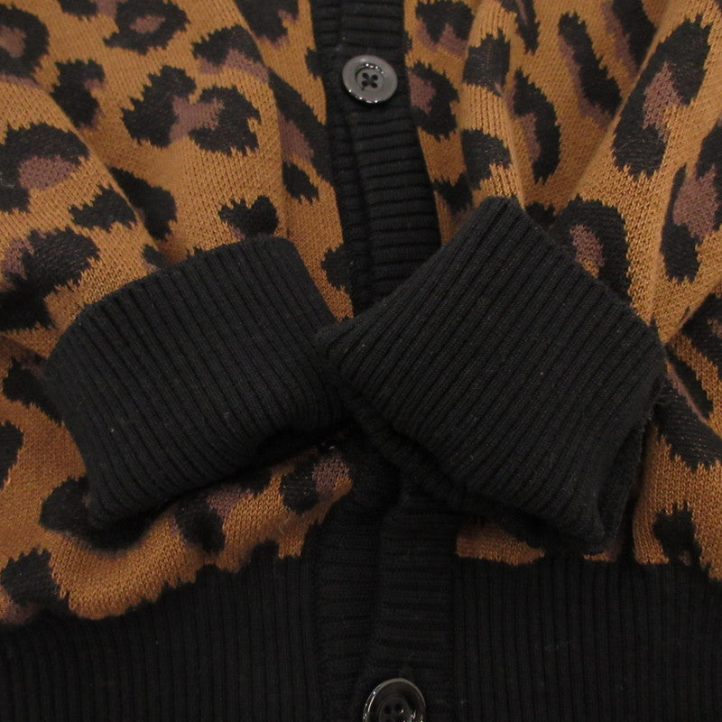 WACKOMARIA | ワコマリア LEOPARD JACQUARD CARDIGAN カーディガン ブラウン サイズ：M【姫路東店】