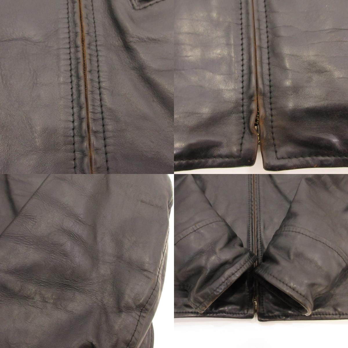 AERO LEATHER | エアロレザー Half Belt Horsehide Jacket レザー ブラック サイズ：34【姫路東店】