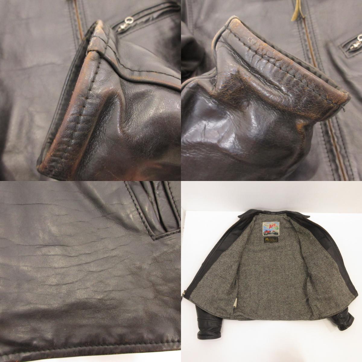 AERO LEATHER | エアロレザー Half Belt Horsehide Jacket レザー ブラック サイズ：34【姫路東店】
