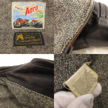 AERO LEATHER | エアロレザー Half Belt Horsehide Jacket レザー ブラック サイズ：34【姫路東店】