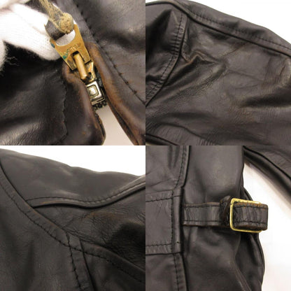 AERO LEATHER | エアロレザー Half Belt Horsehide Jacket レザー ブラック サイズ：34【姫路東店】