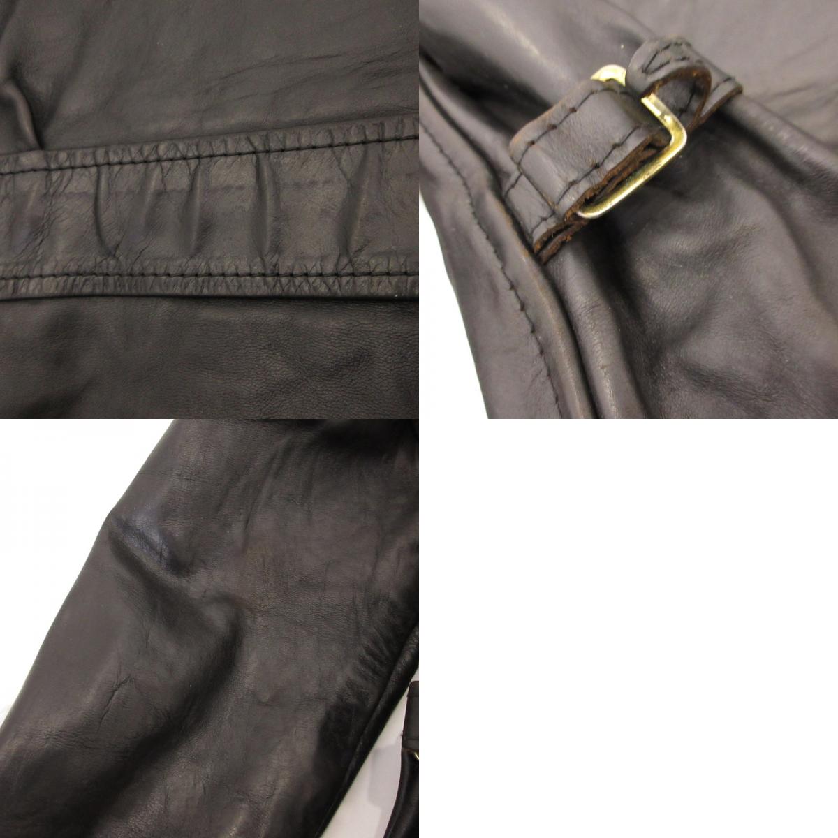 AERO LEATHER | エアロレザー Half Belt Horsehide Jacket レザー ブラック サイズ：34【姫路東店】