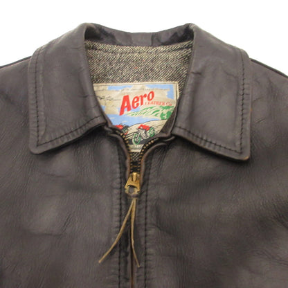 AERO LEATHER | エアロレザー Half Belt Horsehide Jacket レザー ブラック サイズ：34【姫路東店】