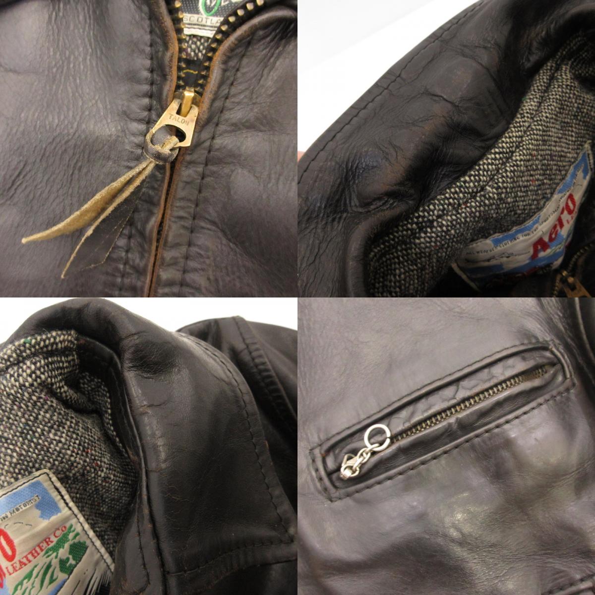 AERO LEATHER | エアロレザー Half Belt Horsehide Jacket レザー ブラック サイズ：34【姫路東店】
