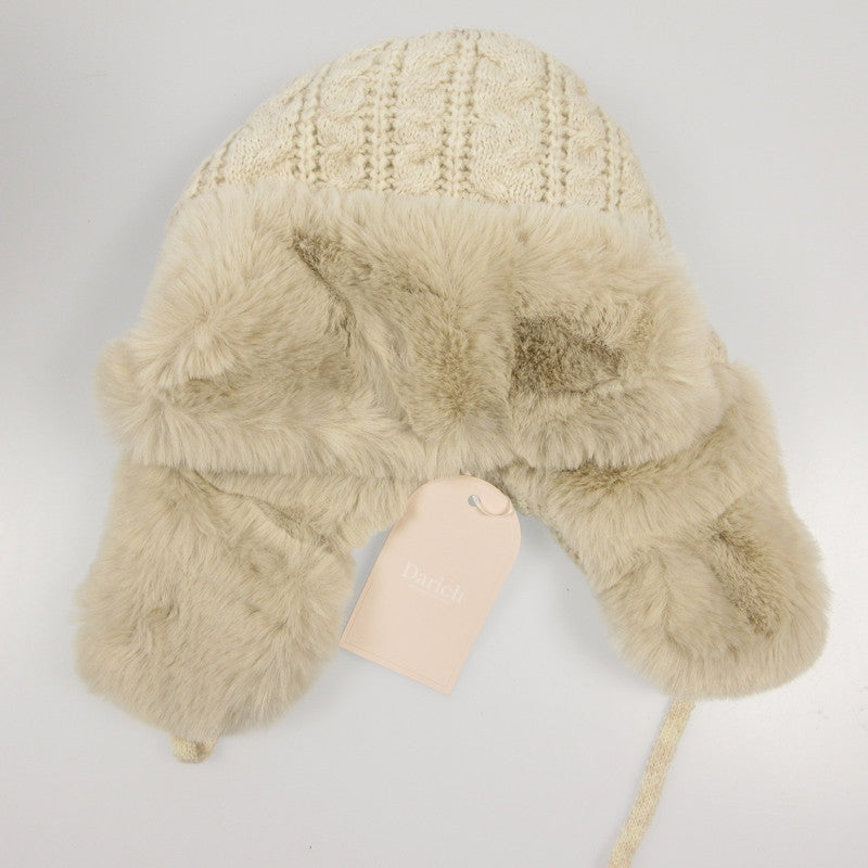 Darich | ダーリッチ ダブルファブリックフライトキャップ ニットキャップ 112546002 専売 アイボリー【姫路東店】