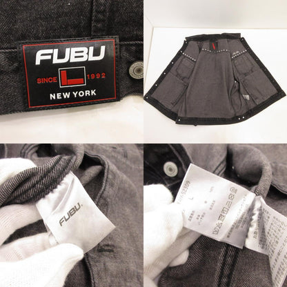 FUBU フブ STUDS DENIM JACKET デニム FAM-52309 ブラック サイズ：L【姫路東店】