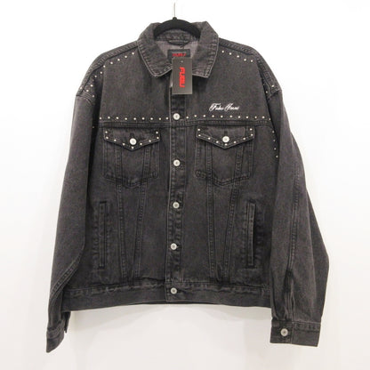 FUBU フブ STUDS DENIM JACKET デニム FAM-52309 ブラック サイズ：L【姫路東店】