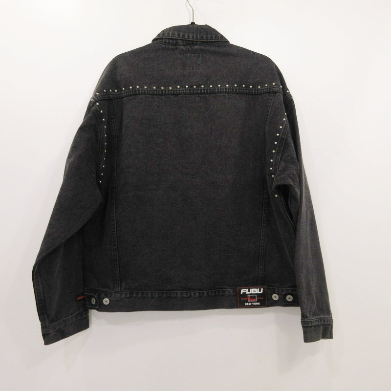 FUBU フブ STUDS DENIM JACKET デニム FAM-52309 ブラック サイズ：L【姫路東店】
