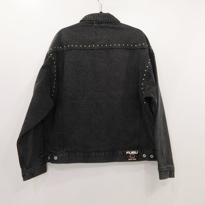 FUBU フブ STUDS DENIM JACKET デニム FAM-52309 ブラック サイズ：L【姫路東店】