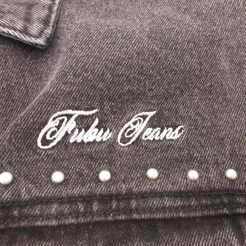 FUBU フブ STUDS DENIM JACKET デニム FAM-52309 ブラック サイズ：L【姫路東店】