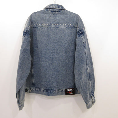 FUBU フブ STUDS DENIM JACKET デニム FAM-52309 ライトブルー サイズ：L【姫路東店】
