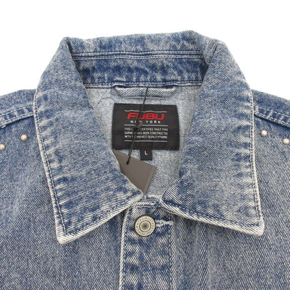 FUBU フブ STUDS DENIM JACKET デニム FAM-52309 ライトブルー サイズ：L【姫路東店】