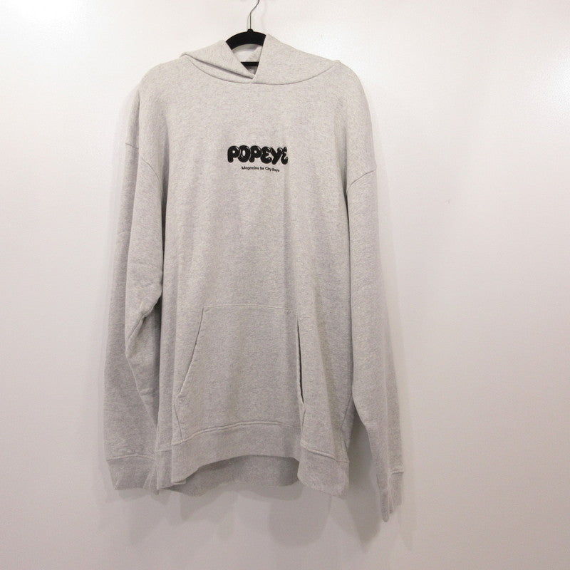 POPEYE Logo Hoodie パーカー グレー サイズ：XL【姫路東店】