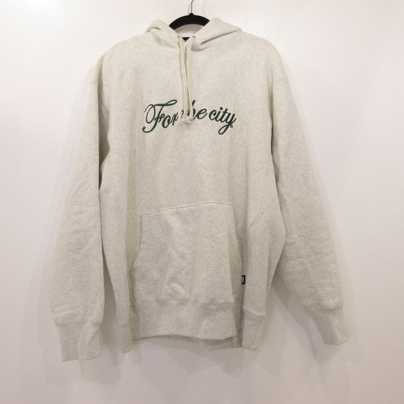 FTC | エフティーシー SCRIPT LOGO PULLOVER HOODY パーカー グレー サイズ：L【姫路東店】