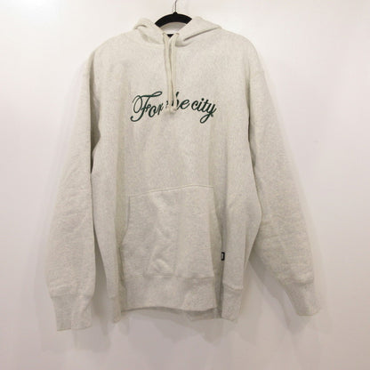 FTC | エフティーシー SCRIPT LOGO PULLOVER HOODY パーカー グレー サイズ：L【姫路東店】