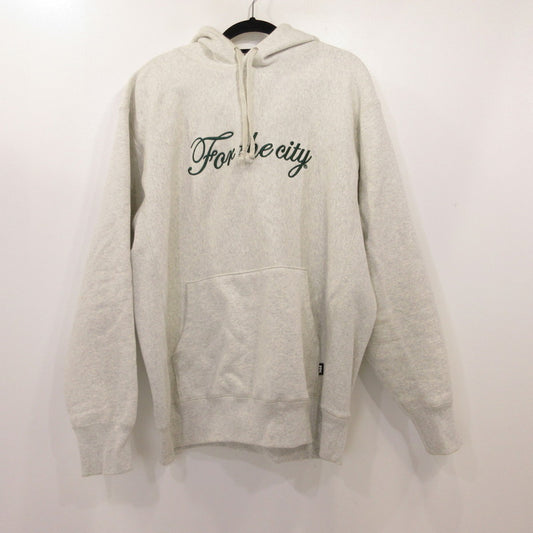 FTC | エフティーシー SCRIPT LOGO PULLOVER HOODY パーカー グレー サイズ：L【姫路東店】