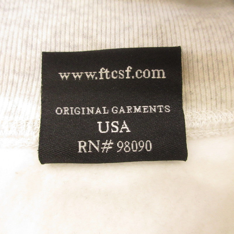 FTC | エフティーシー SCRIPT LOGO PULLOVER HOODY パーカー グレー サイズ：L【姫路東店】