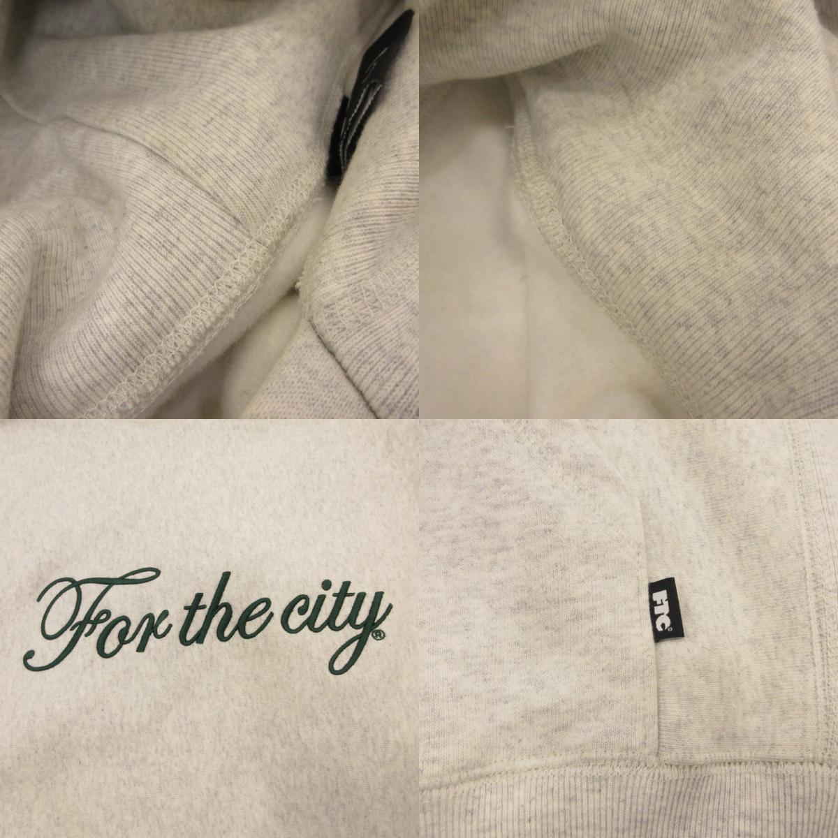 FTC | エフティーシー SCRIPT LOGO PULLOVER HOODY パーカー グレー サイズ：L【姫路東店】