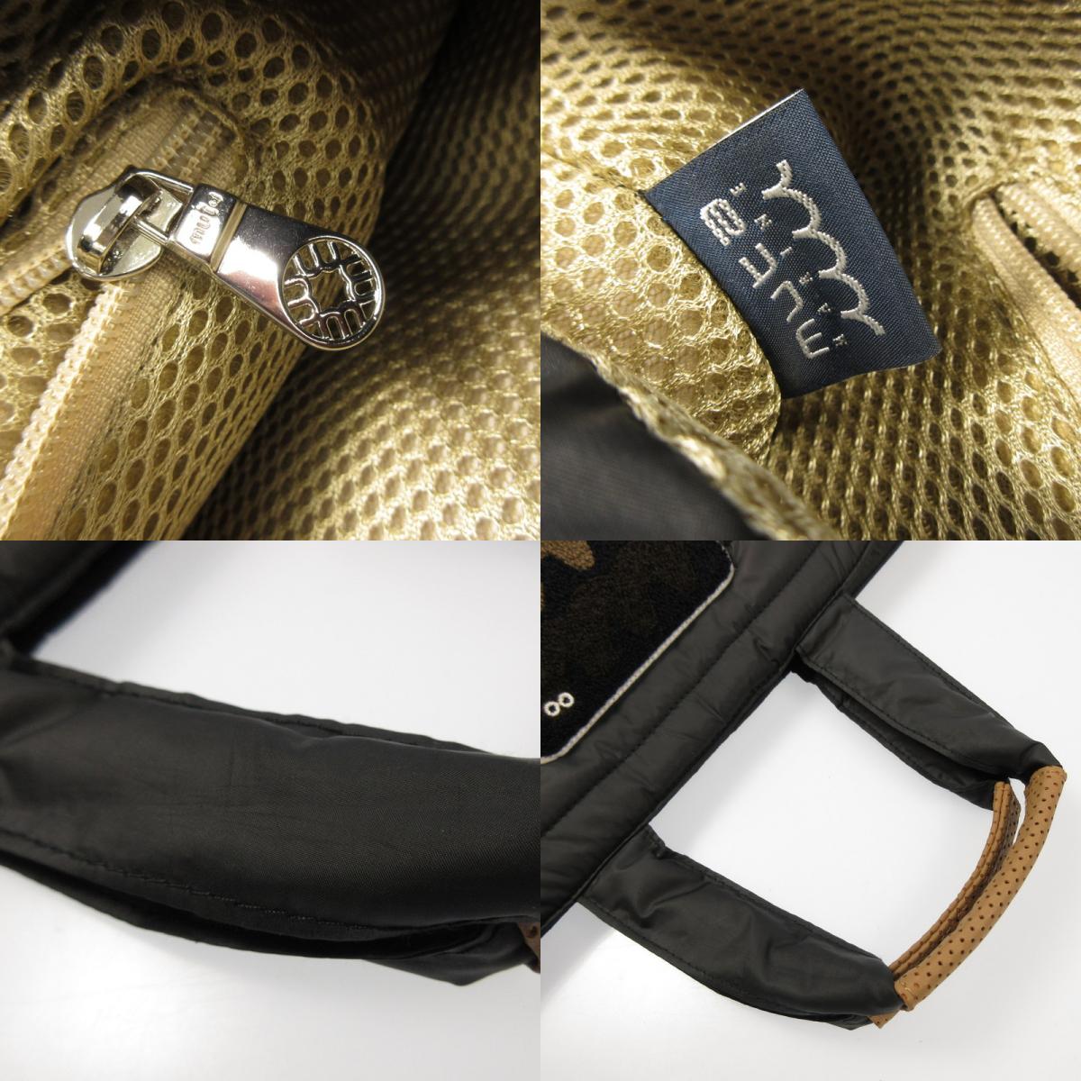 MUTA MARINE | ムータマリン ナイロンキルティング バケットバッグ トートバッグ ブラック【姫路東店】