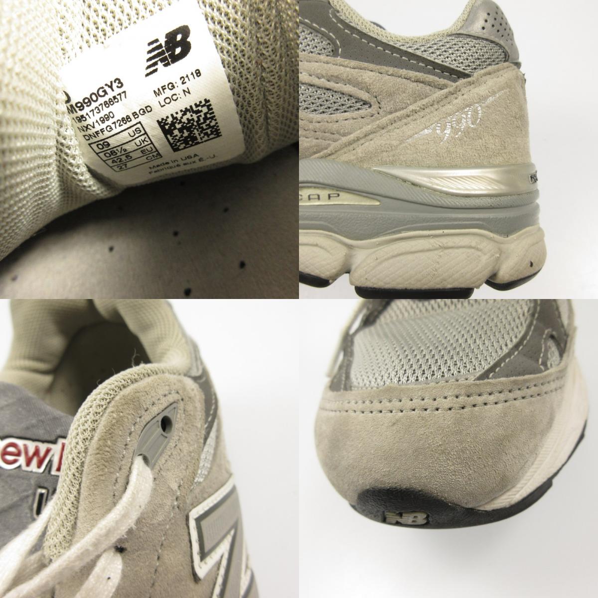 NEW BALANCE | ニューバランス スニーカー M990GY3 グレー 27cm【姫路東店】