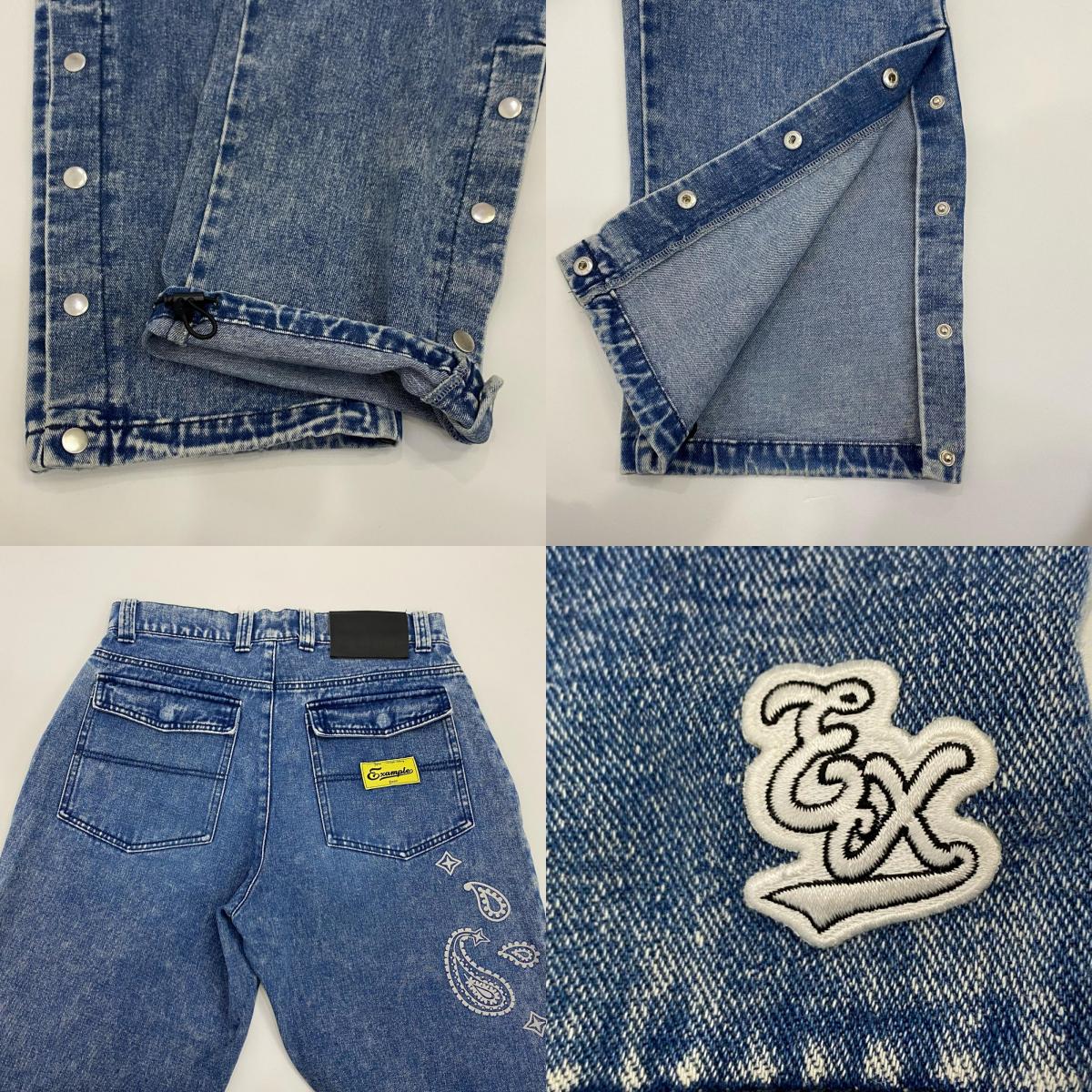 EXAMPLE | イグザンプル DENIM BAKER PANTS デニムパンツ ブルー サイズ：L【姫路東店】