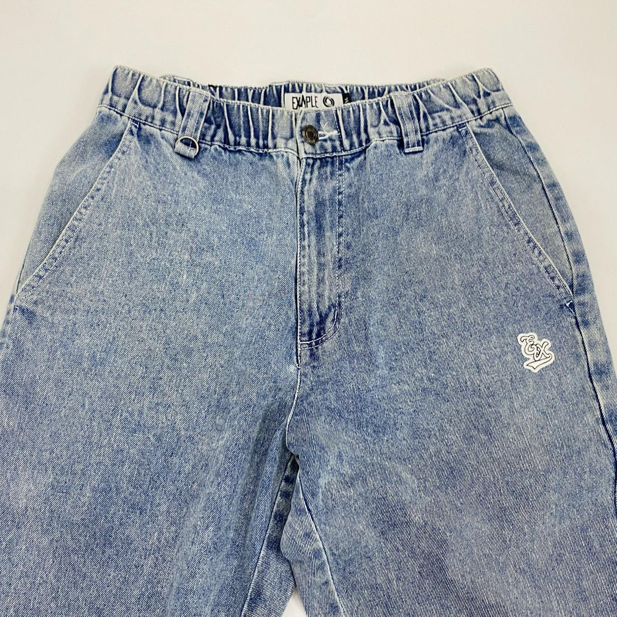 EXAMPLE | イグザンプル DENIM SIDE BUTTONS PANTS デニムパンツ ライトブルー サイズ：M【姫路東店】