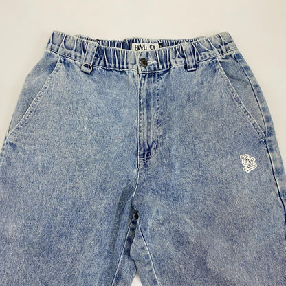 EXAMPLE | イグザンプル DENIM SIDE BUTTONS PANTS デニムパンツ ライトブルー サイズ：M【姫路東店】