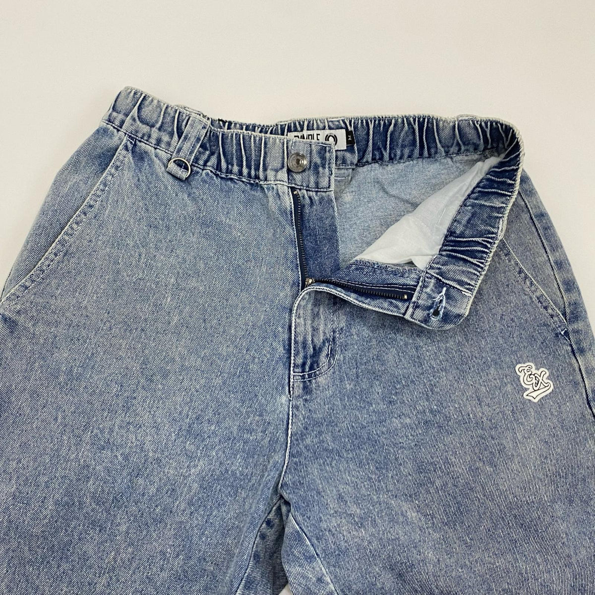 EXAMPLE | イグザンプル DENIM SIDE BUTTONS PANTS デニムパンツ ライトブルー サイズ：M【姫路東店】