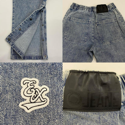 EXAMPLE | イグザンプル DENIM SIDE BUTTONS PANTS デニムパンツ ライトブルー サイズ：M【姫路東店】