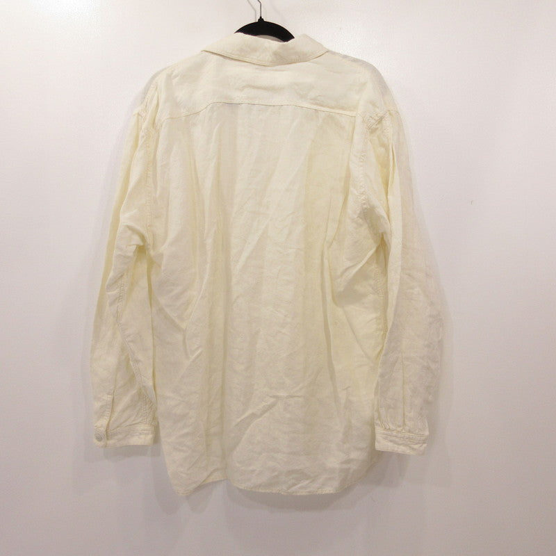 TCB JEANS | ティーシービ Detachable Collar Work Shirt Linen 長袖シャツ ホワイト サイズ：42【姫路東店】