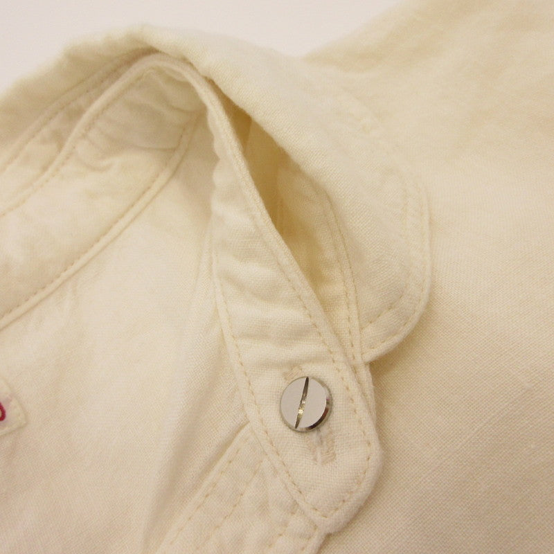 TCB JEANS | ティーシービ Detachable Collar Work Shirt Linen 長袖シャツ ホワイト サイズ：42【姫路東店】