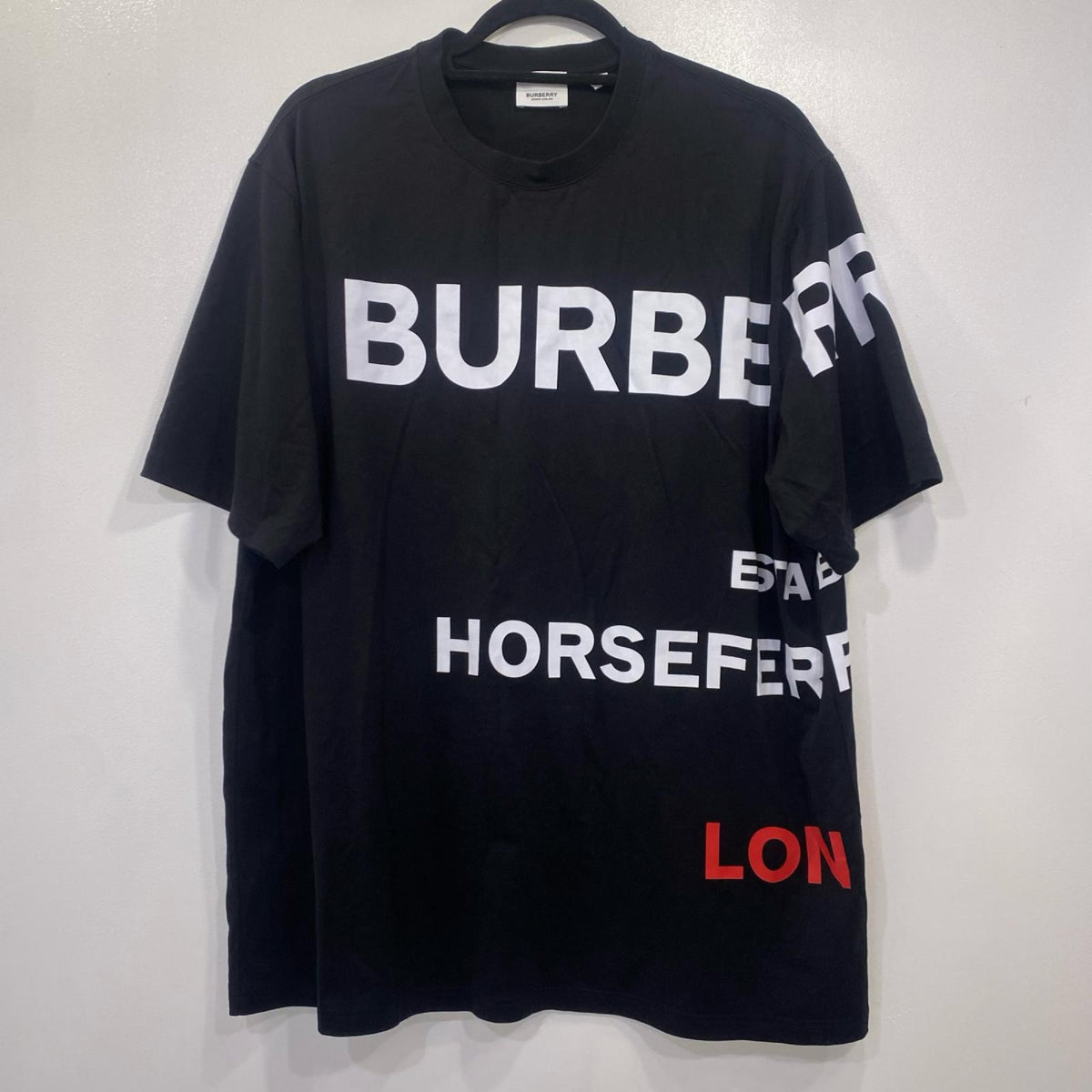 BURBERRY London England | バーバリーロンドンイングランド ホースフェリーTシャツ 半袖Ｔシャツ 8084331 国内正規品 ブラック サイズ：XL【姫路東店】